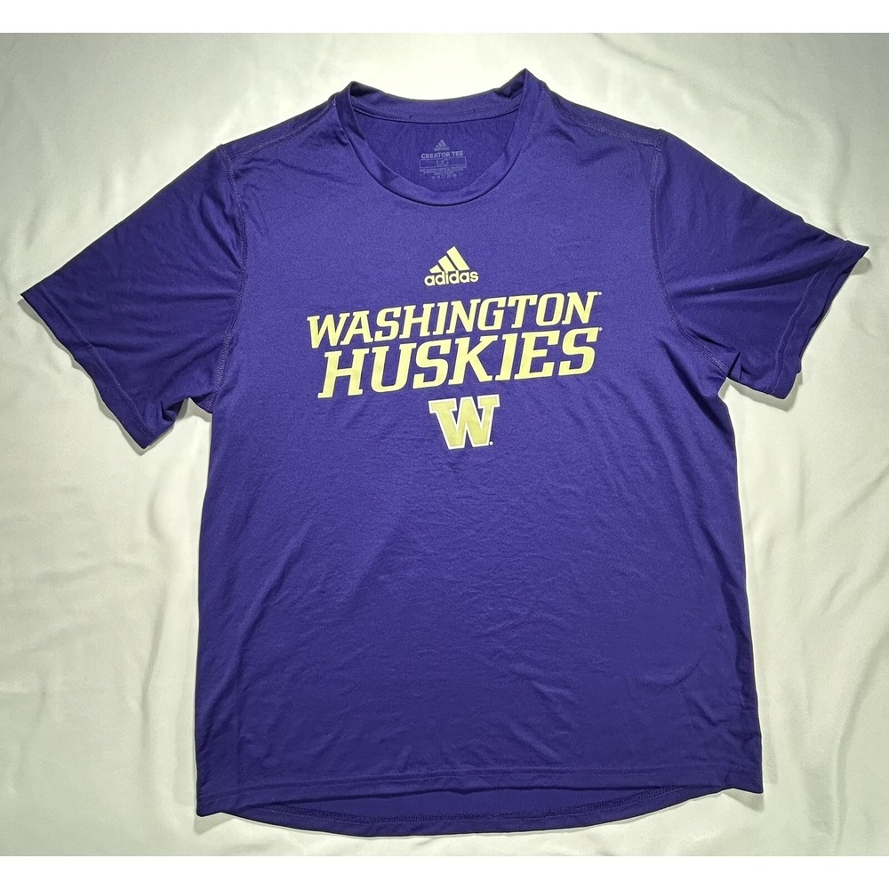 Adidas Creator Tee Washington Huskies‎ mens large NWT with flaw